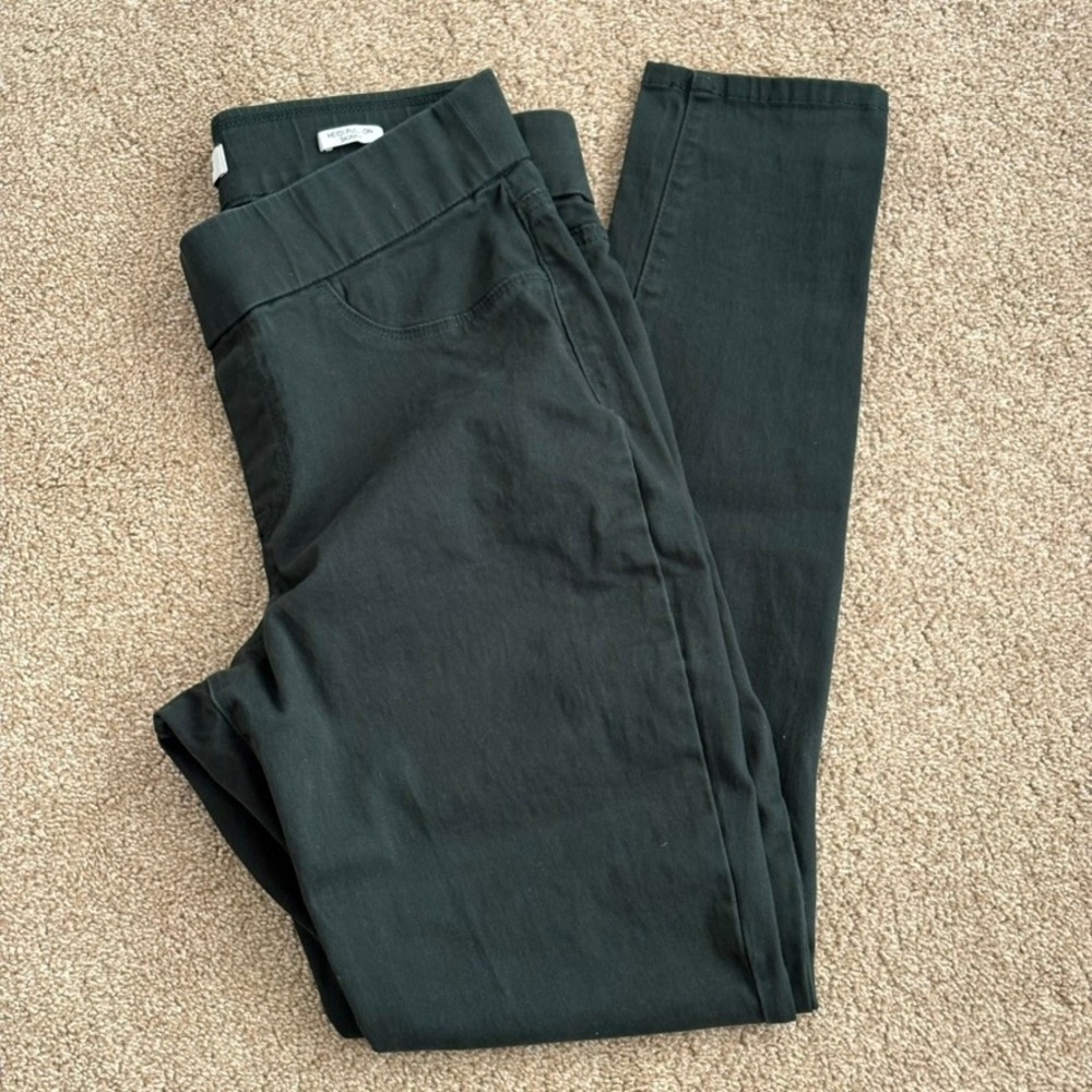 Nine‎ West Heidi Pull On Skinny Pants Women 8 Dark Green Stretch Trousers EUC